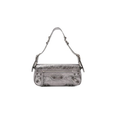 BALENCIAGA WOMEN'S LE CAGOLE IN SMALL SILVER 7716400GT3Y8103 (29.9*13.9*4.5cm)